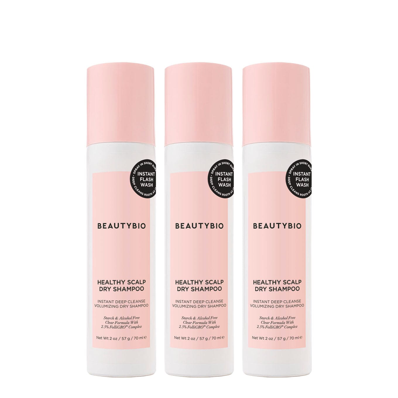 Healthy Scalp Dry Shampoo Haircare BeautyBio Mini Trio