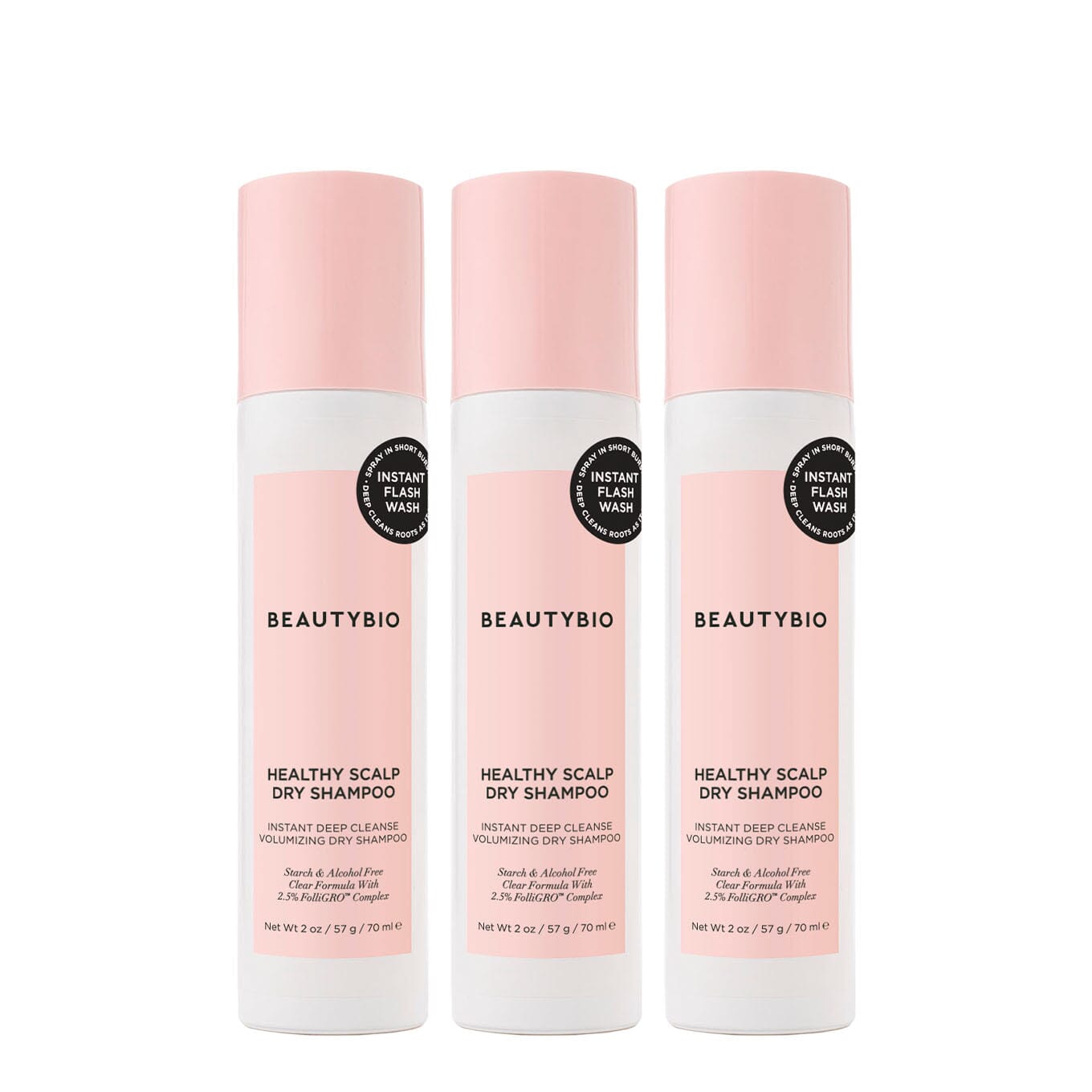 Healthy Scalp Dry Shampoo Haircare BeautyBio Mini Trio 